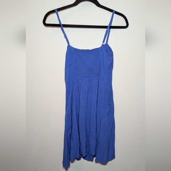 Express Cerulean Blue Sundress Spaghetti Straps Smocked Back Women's Size XS - Picture 2 of 3